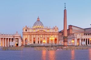 Panoramic view of Vatican city, Rome.